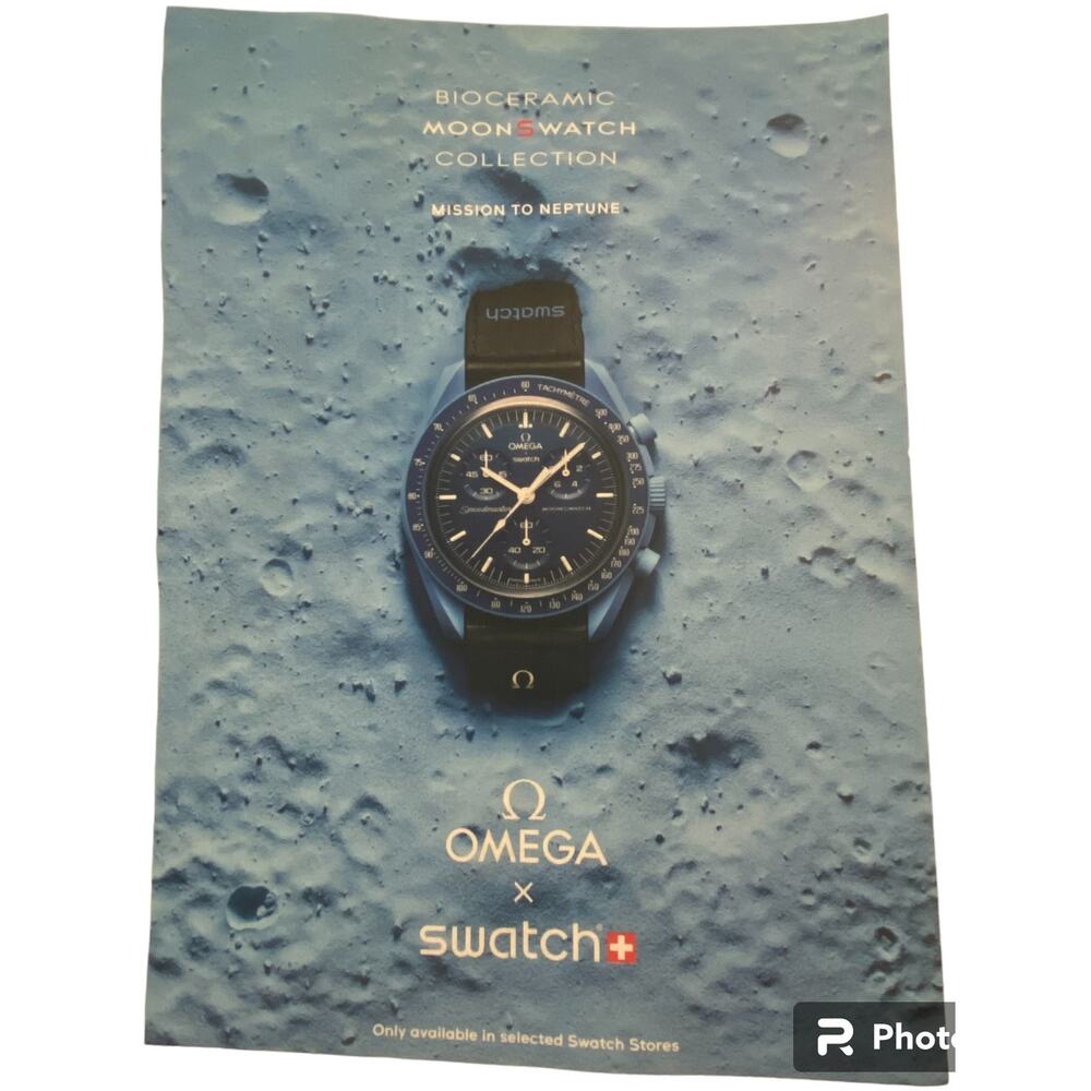 Swatch Omega Moncler Print Ad Campaign Summer 2024 8x10 Frame Ready Original